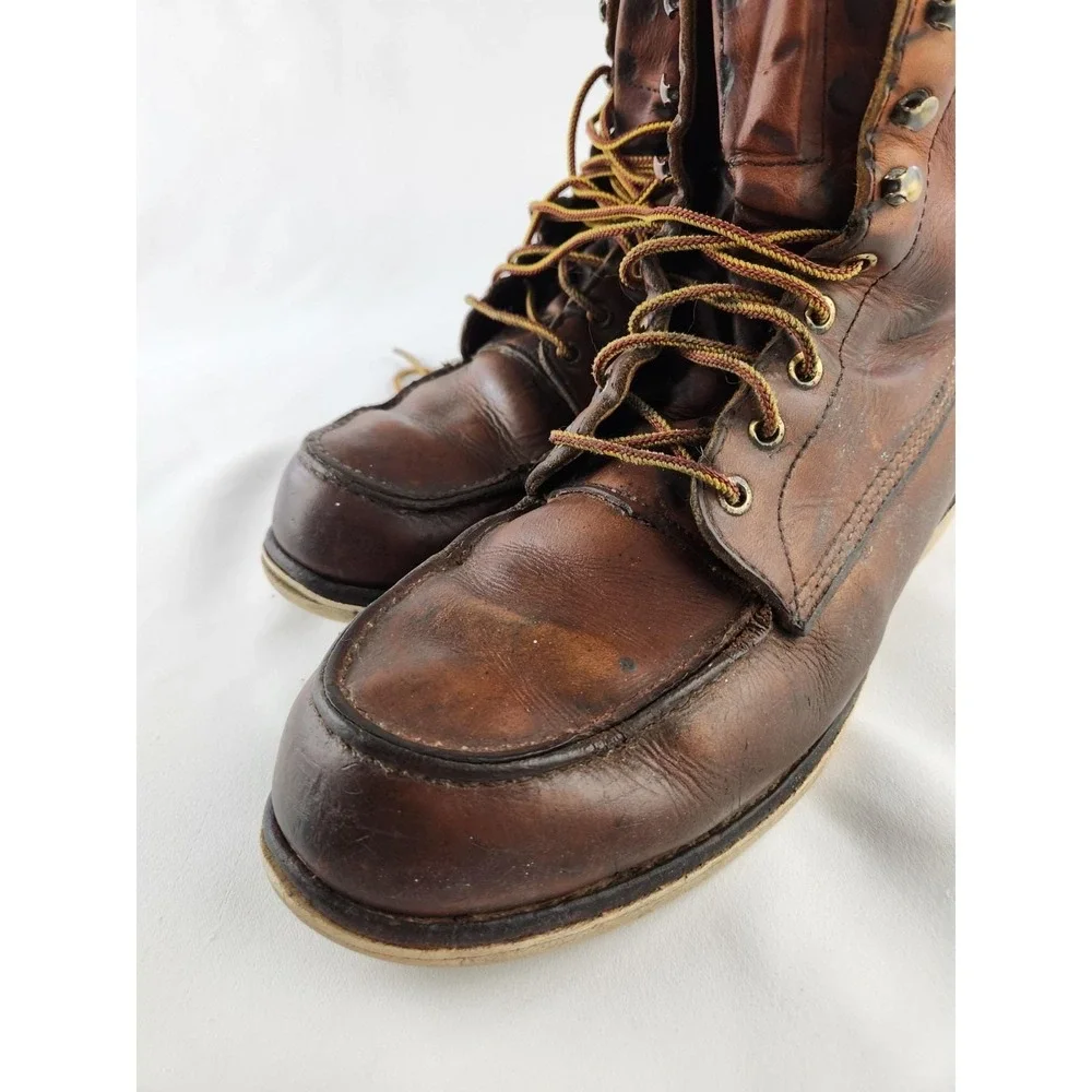 Vintage Red Wing heritage boots #10877  Sz 12 Tall Leather Work Field Roof Shoes